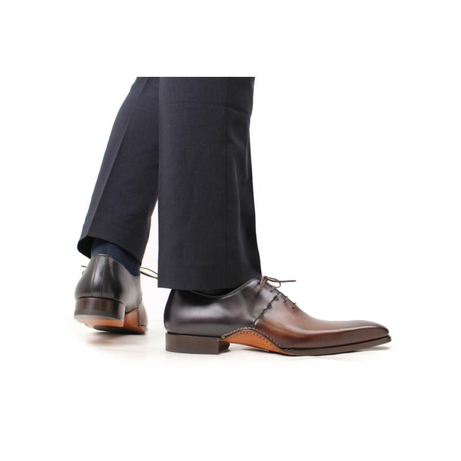 【クインクラシコオリジナルモデル】 マグナーニ  ホールカット メンズ ドレスシューズ  本革 タバコグリス ブラウン MAGNANNI 25242の画像