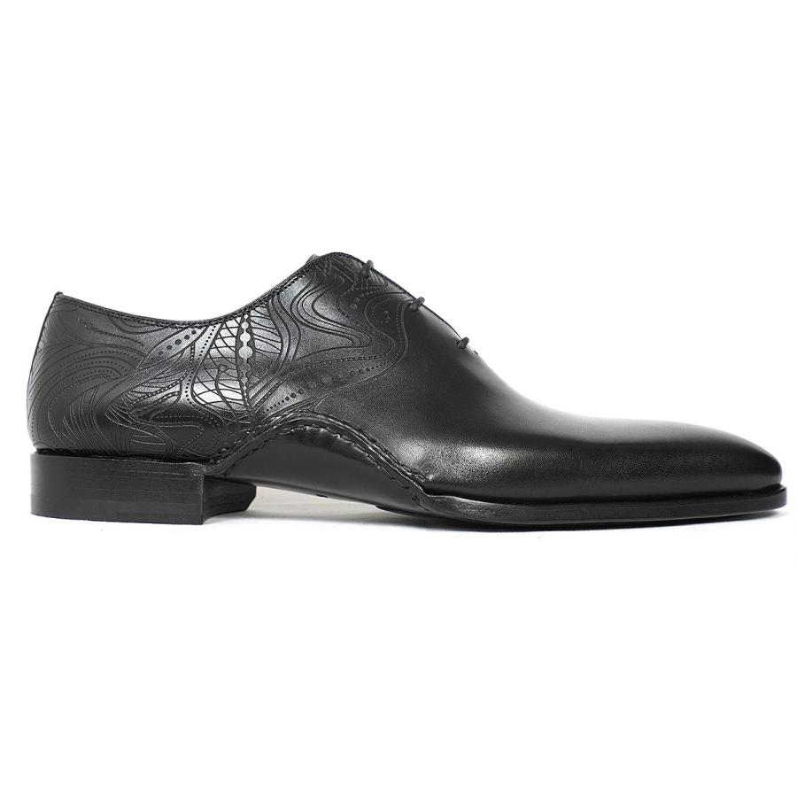 マグナーニ  クインクラシコ ホールカット メンズ カーフレザー ブラック MAGNANNI 25702の画像