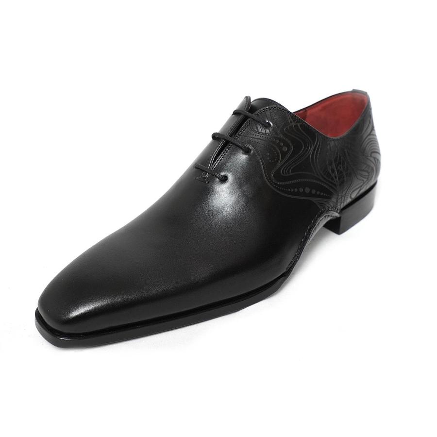 マグナーニ  クインクラシコ ホールカット メンズ カーフレザー ブラック MAGNANNI 25702の画像