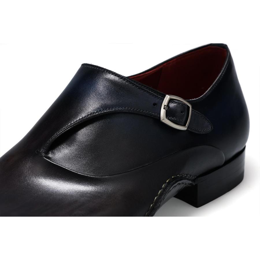 【クインクラシコオリジナルモデル】 マグナーニ シングルモンク メンズ 本革 ドレスシューズ グリスアズール グレー MAGNANNI 26087の画像