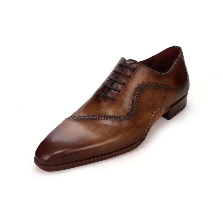 デザインがおしゃれ【クインクラシコオリジナルモデル】 マグナーニ メンズ ドレスシューズ アークライン・オックスフォード トルバ/タバコ スペイン製 MAGNANNI 26193 簡単着脱