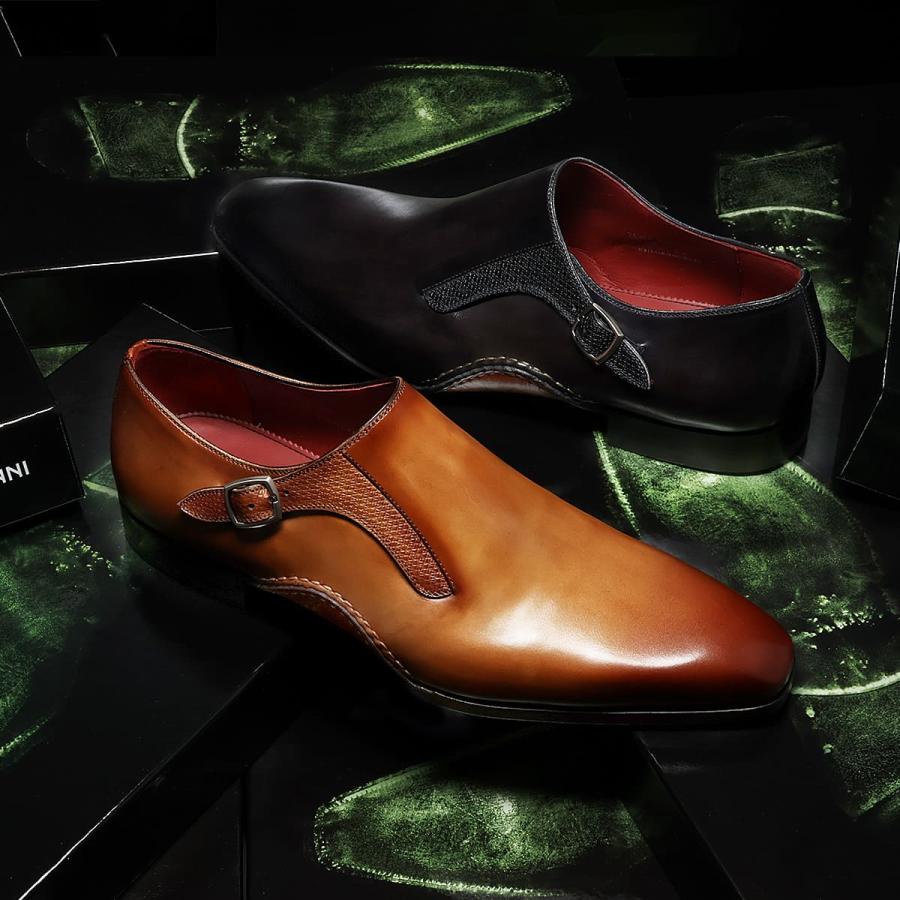 マグナーニ メンズ ドレスシューズ ミクスドメディア シングルモンク スペイン製 MAGNANNI 26304の画像