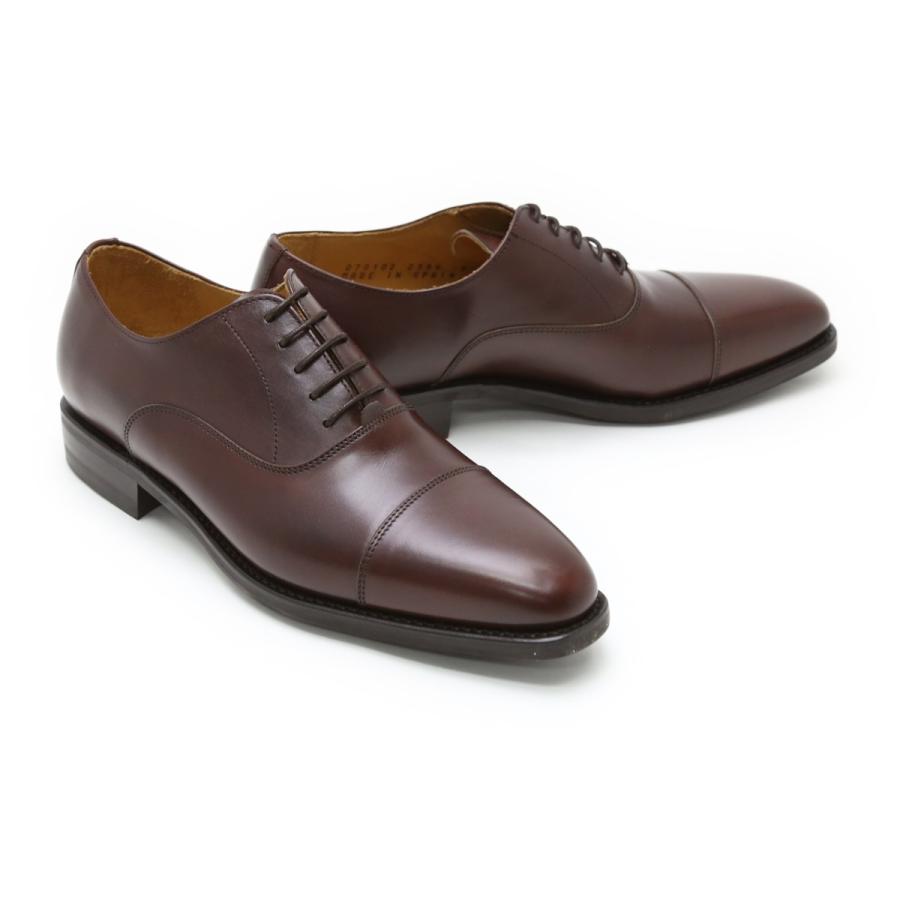 [サイズ交換片道無料]ビジネスシューズ 本革 ストレートチップ キャップトゥ メンズ 革靴 本革 クインクラシコ ドレスシューズ 2739d dbr ダークブラウン(茶色)