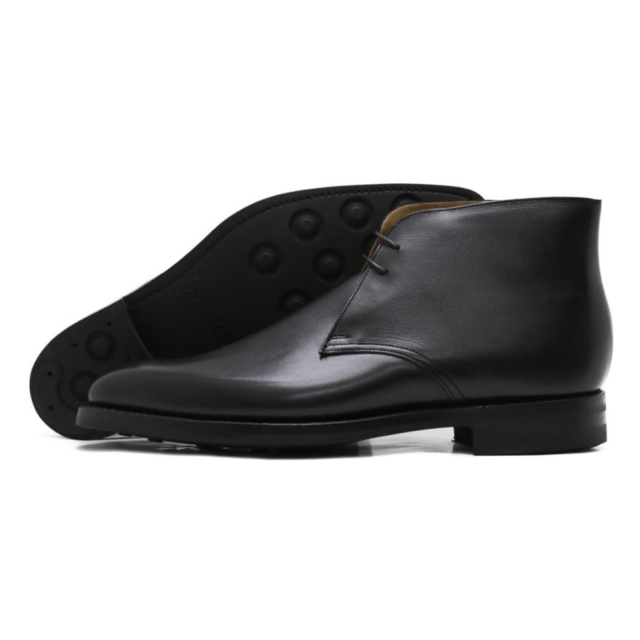[サイズ交換片道無料]クロケット&ジョーンズ / Crockett&Jones メンズ ドレスシューズ 5072 テッドベリー / チャッカブーツ ブラックの画像