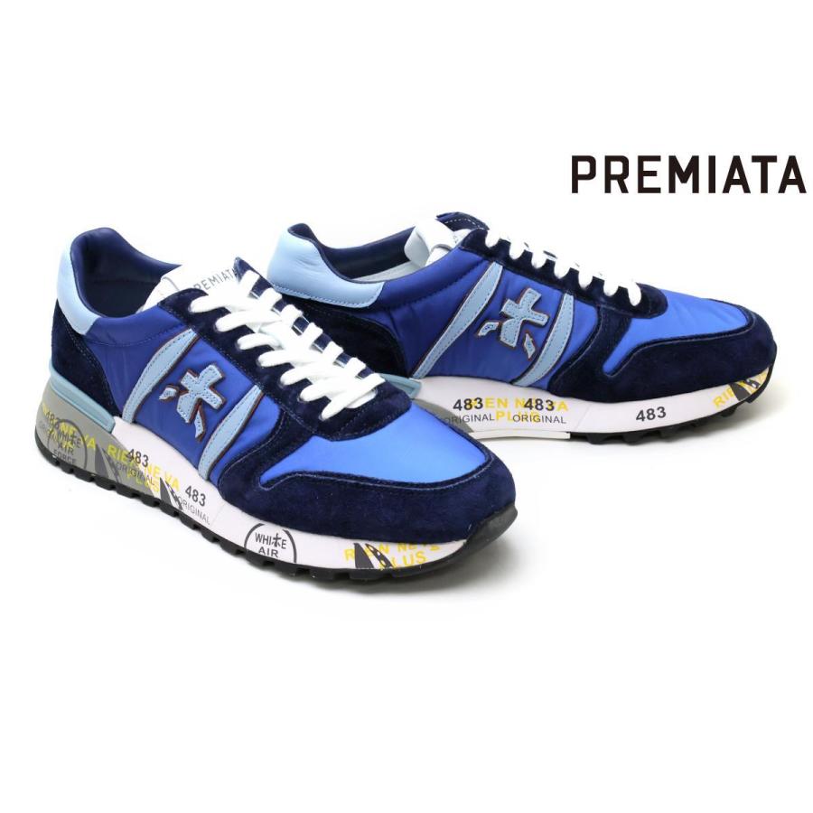 高い品質 プレミアータ 5198 Lander スニーカー メンズ Premiata 9 5限定 ｴﾝﾄﾘｰ Rｶｰﾄﾞでpt倍プレミアータ ホワイト ブルー 5198ランダー 5198 Lander