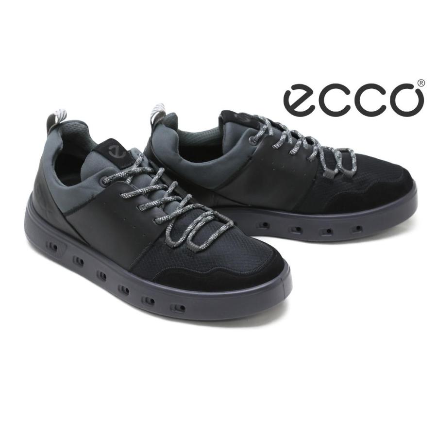 激安☆超特価 ECCO 革スニーカー ブラック yasumaen.jp
