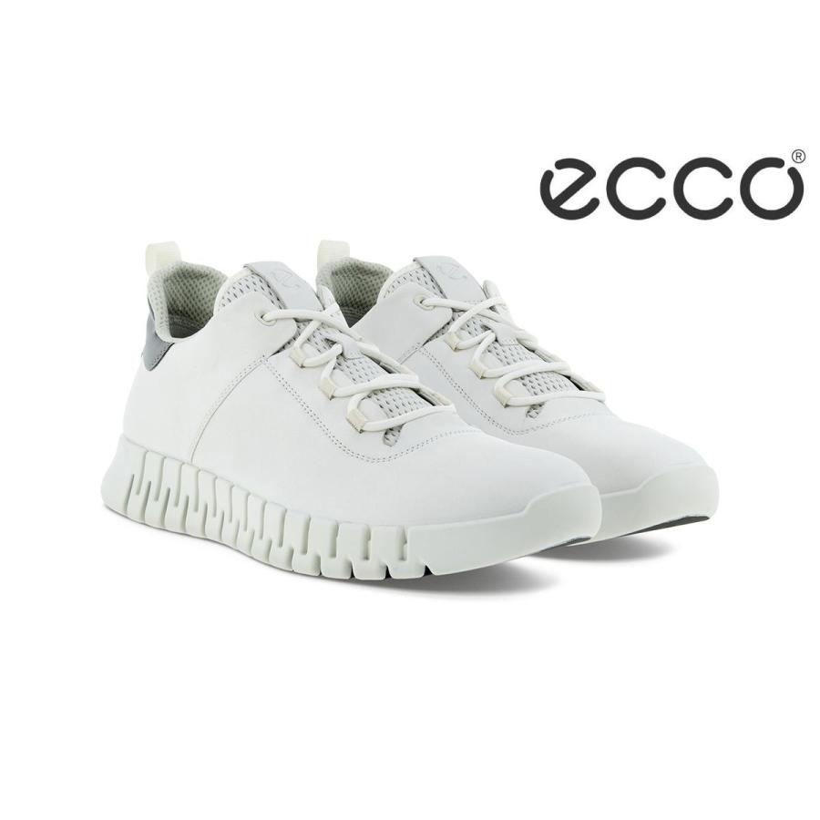 ECCO メンズ　ホワイトレザー スニーカー ecco（エコー） メンズ スニーカー エコー/レザースニーカー ホワイト