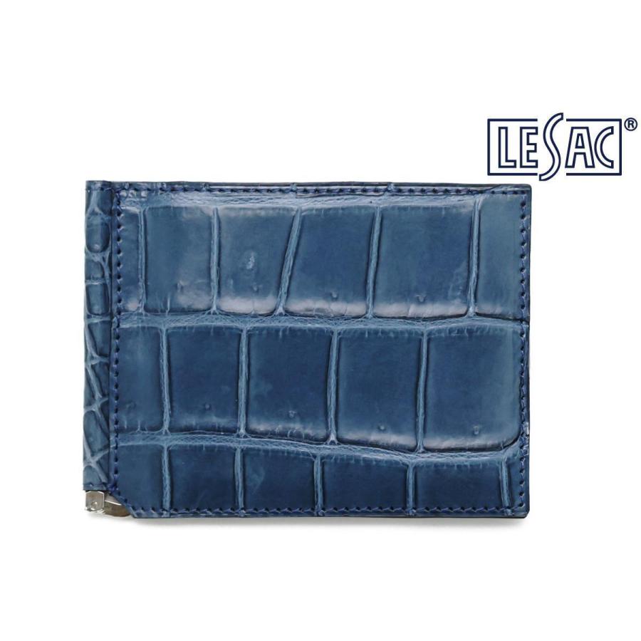 財布 メンズ マネークリップ クロコ ブルー マネークリップ 財布 帽子 ファッション小物 ウォレット レザック 本革 Ind ワニ革 日本製 Le Sac ギフト プレゼント 8157 父の日 Ind Queen ショップ Classico インディゴ 8157ind 高知インター店 の