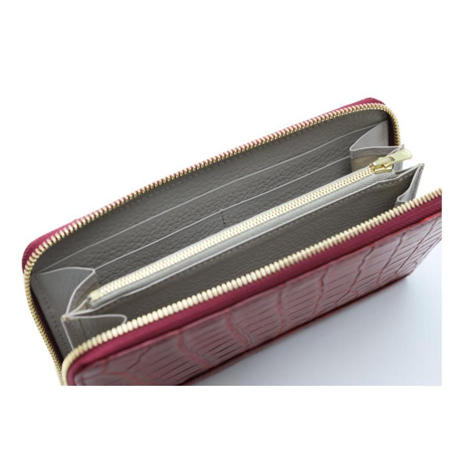 LE'SAC（レザック） クロコダイル ポロサス ラウンドジップ長財布 LE