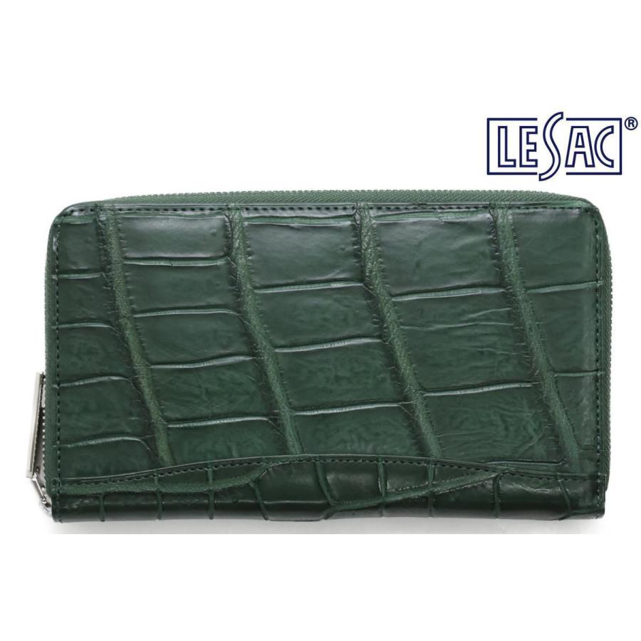 限定価格セール 美品 LESAC レザー 長財布 ダークブルー 日本製