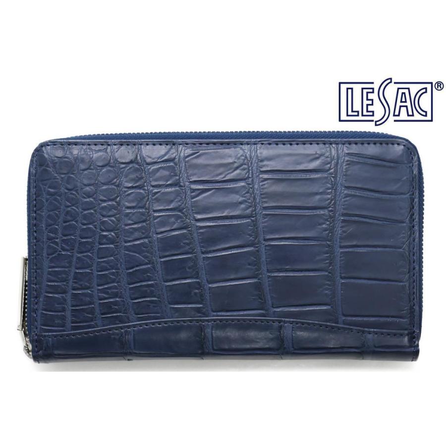 【美品】LESAC レザック クロコダイル ポロサス 長財布 ラウンドジップ LE'SAC（レザック） 財布 クロコダイル ポロサス ラウンドジップ長財布