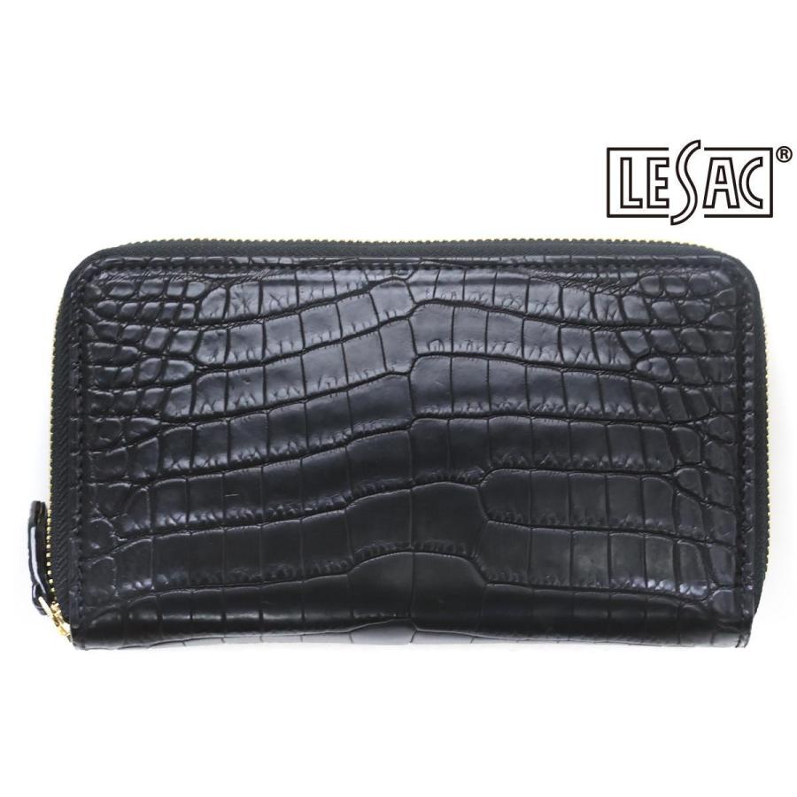 LE'SAC レザック 財布 ナイルクロコダイル Wファスナー長財布（1