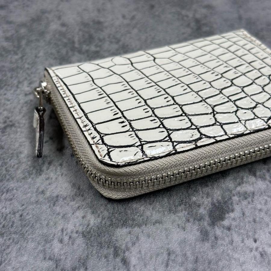 レザック バッグ ワニ革ミドルウォレット バニラ 国産(日本製) LE'SAC 8200lの画像