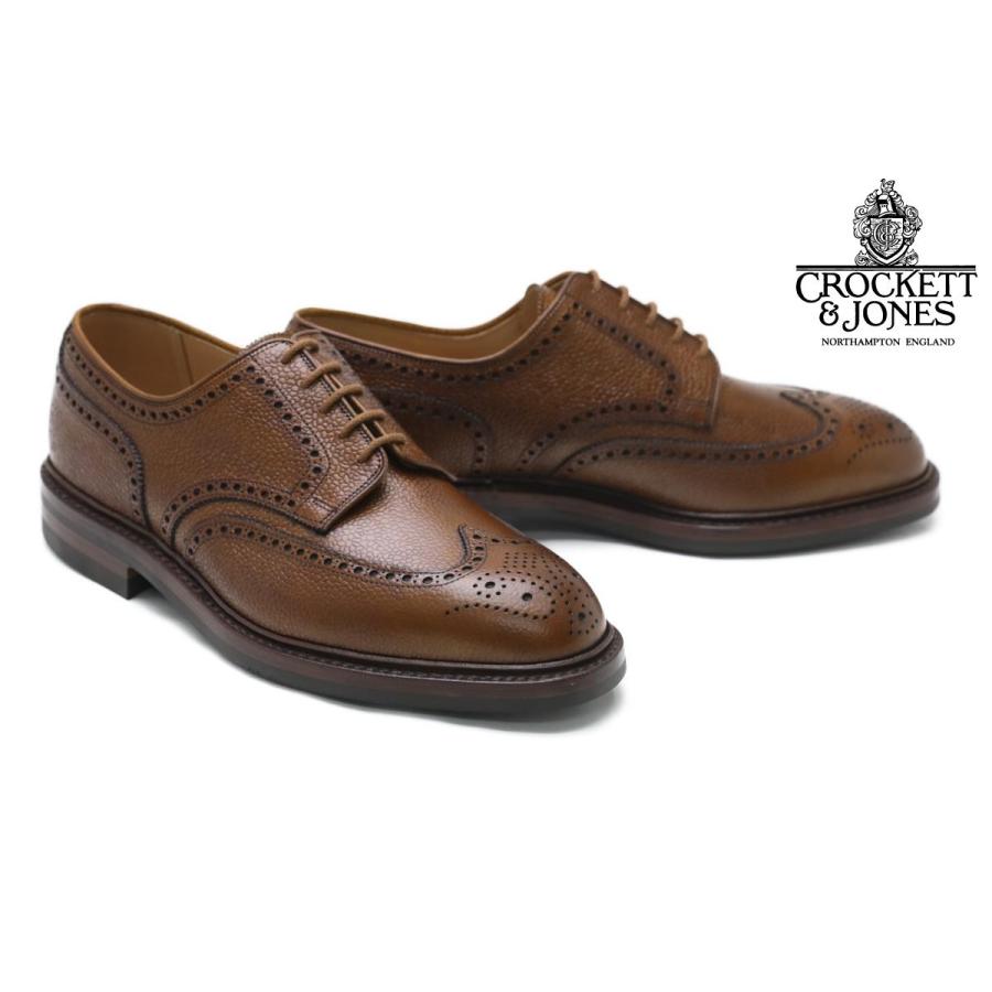 [サイズ交換片道無料]クロケット&ジョーンズ / Crockett&Jones メンズ ドレスシューズ 8679 br ペンブローク/フルブローグ ブラウン 英国製｜queen-classico