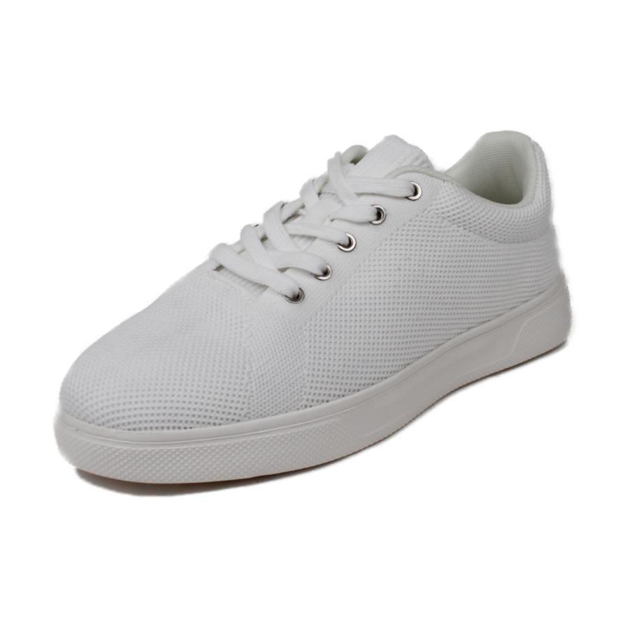 ねおこ オルゴ メンズ スニーカー 撥水ニットスニーカー ホワイト