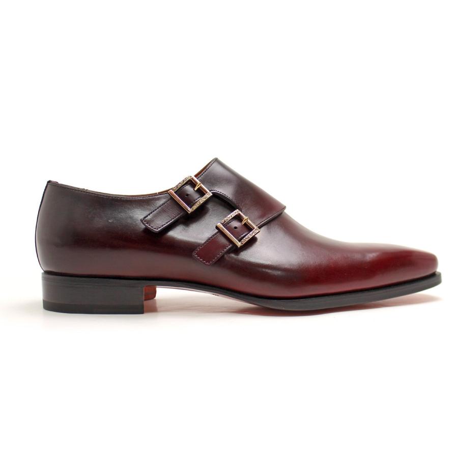 SANTONI ビジネスシューズ 本革 モンクストラップ モンク ドレス