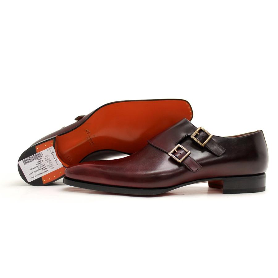 SANTONI ビジネスシューズ 本革 モンクストラップ モンク ドレス 