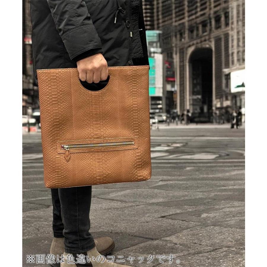 レザック バッグ パイソン トートバッグ ネイビー 国産(日本製) LE'SAC cavarilloの画像