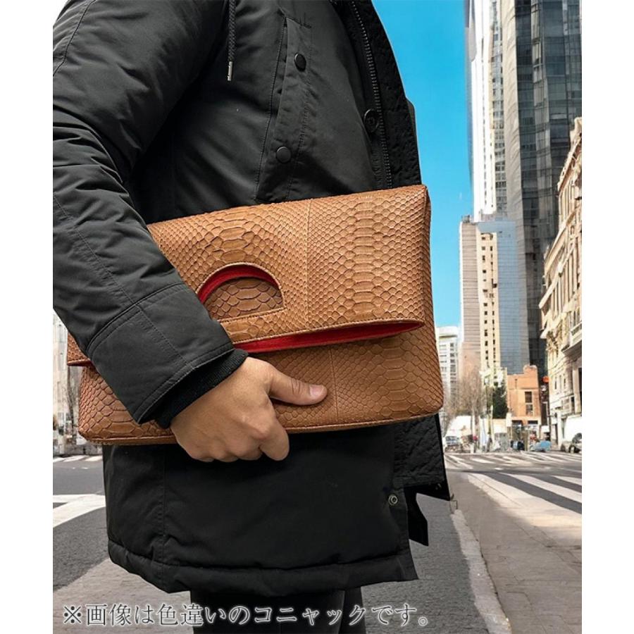 レザック バッグ パイソン トートバッグ ネイビー 国産(日本製) LE'SAC cavarilloの画像