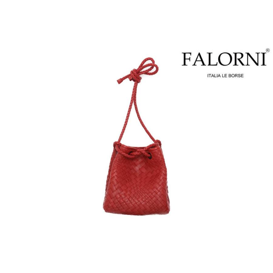 【超特価】 FALORNI / ファロルニ バッグ イタリア製 レッド 巾着バッグ f24rd ショルダーバッグ