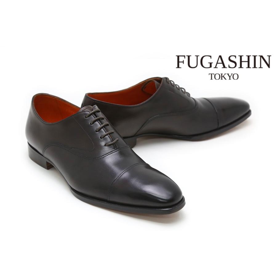 FUGASHIN ビジネスシューズ 本革 ストレートチップ キャップトゥ