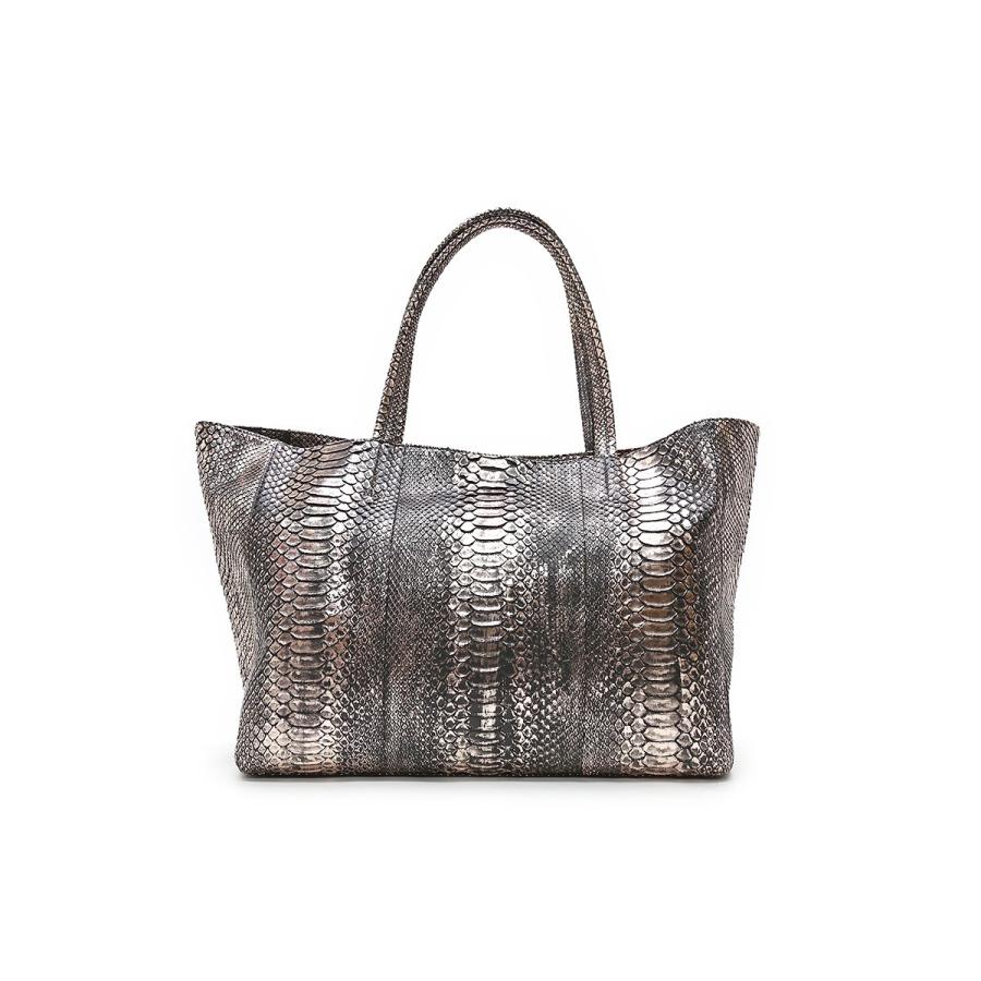 LESAC GREZZO 極上ダイヤモンドパイソン トートバッグ 大容量 A4 トートバッグ メンズ 本革 トート バッグ A4 ブロンズ レザック