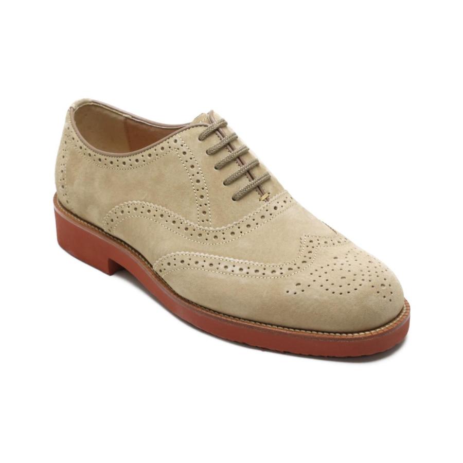 ハッシュパピー メンズ カジュアルシューズ ウイングチップ ベージュ 国産(日本製) Hush Puppies m-121t bg Puppies