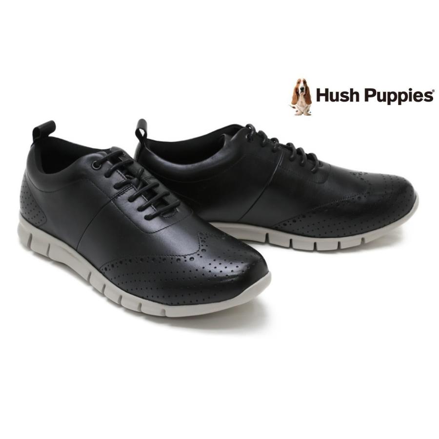ハッシュパピー Hush Puppies メンズ カジュアルシューズ M 7102t Bk レザースニーカー ブラック Sale 65 Off