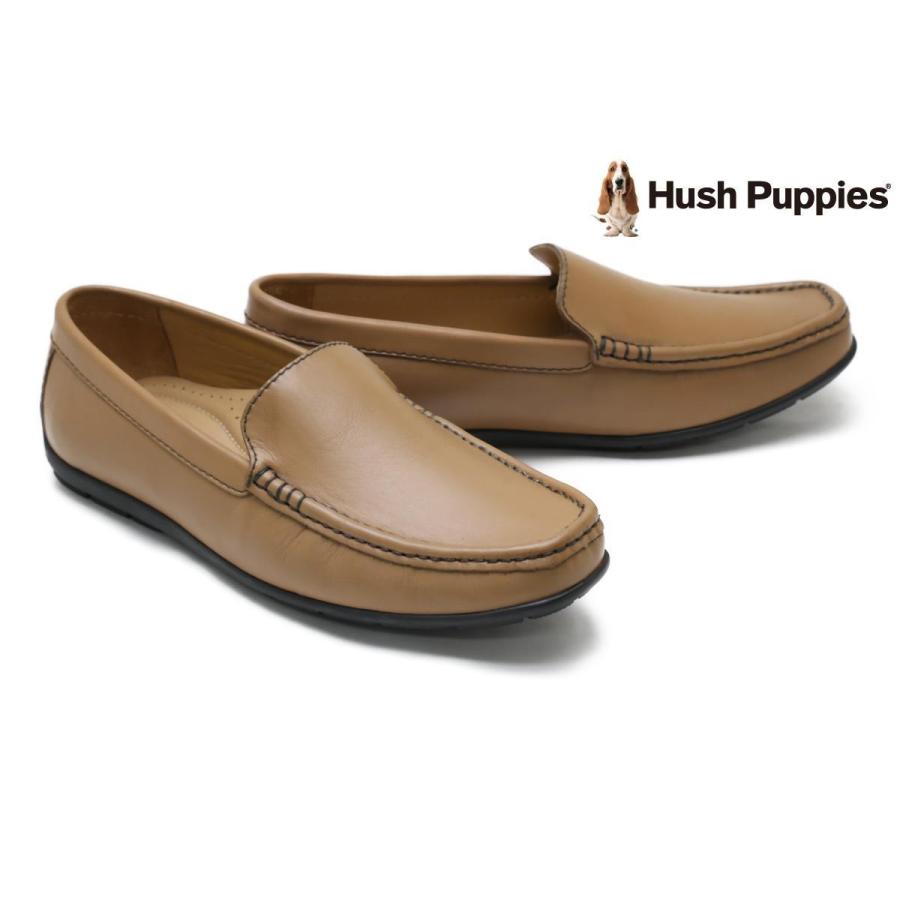 ハッシュパピー シューズ メンズ スリッポン 低反発インソール 本革 ドライビング モカシン 日本製 3E Hush Puppies ベージュ オーク m7104t oak カジュアル m