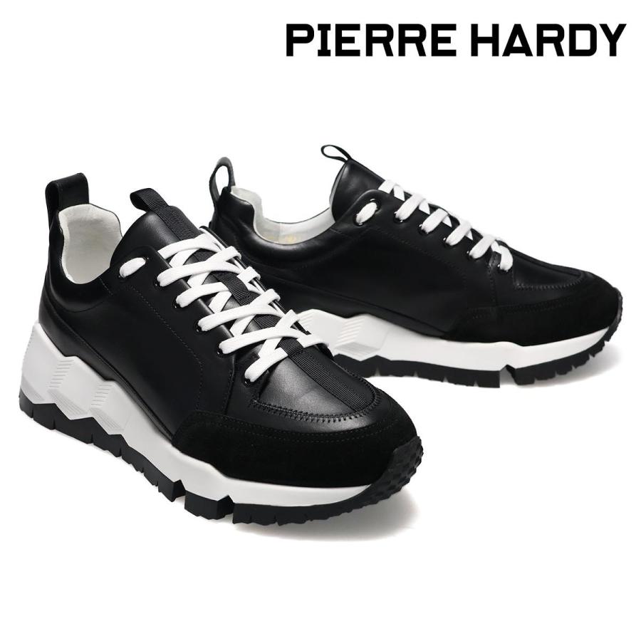 ピエールアルディ メンズ スニーカー ストリートライフ ブラック ホワイト PIERRE HARDY pqx02zps26calfの画像