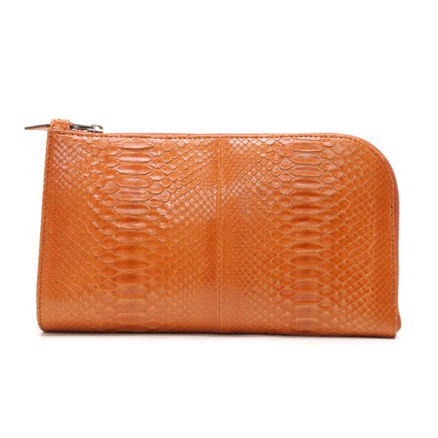 セカンドバッグ メンズ 本革 クラッチ バッグ オレンジ レザック Le Sac バッグ Saggiominior オレンジ パイソンクラッチバッグ Prettyfunnyballoons Com