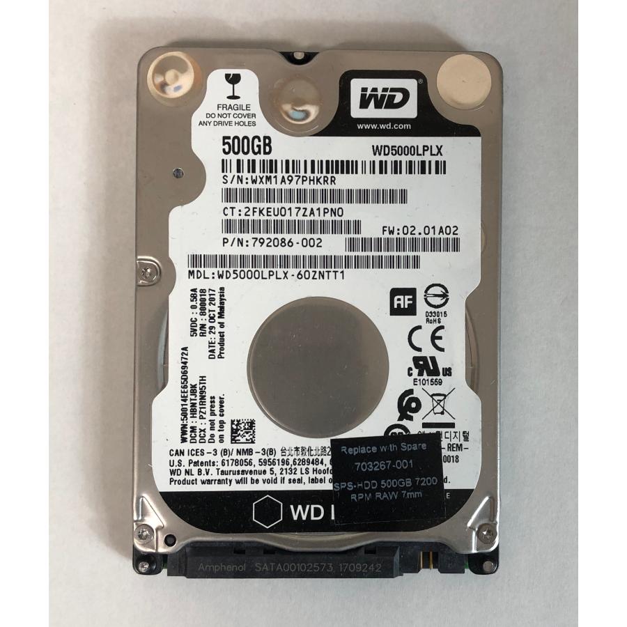 WD Black ☆7mm☆ WD 2.5インチSATA 500 GB 7200 RPM ハードディスク