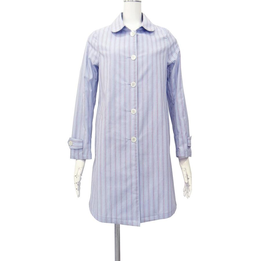 メール便送料無料 ステンカラーコート スプリングコート ブルー に 白 ストライプ コート レディース 72時間限定タイムセール Www Clinicagastroservice Com Br