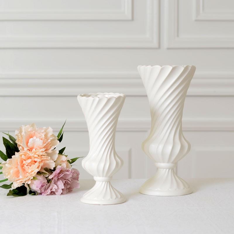 スパイラルデザイン 陶製花瓶 CERAMIC VASE TRADITIONAL Spiral II スパイラル Mサイズ 326-774-101