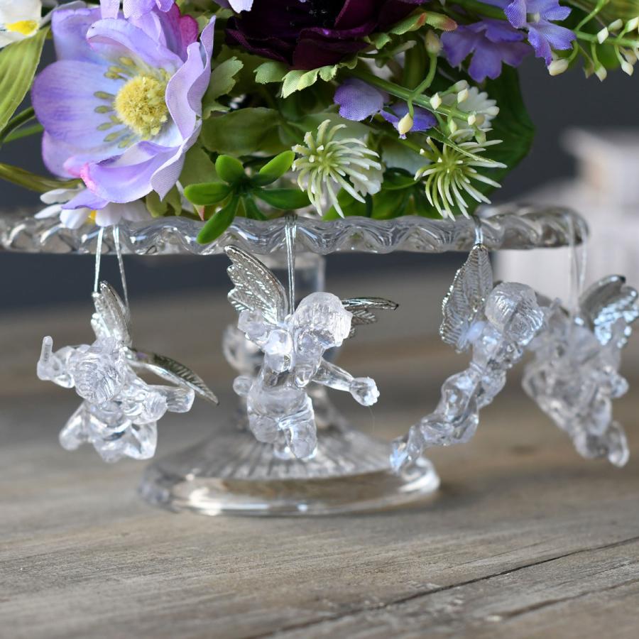 クリア・エンジェル4個セット【天使 クリスマスケーキ クリスマス