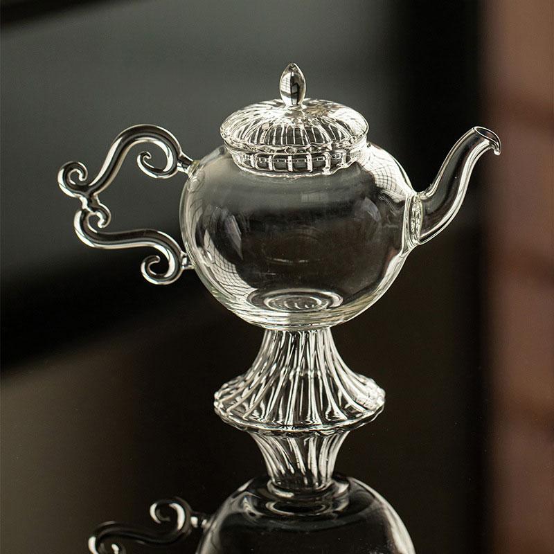 【取り寄せ商品】ティーポット ミニサイズ【ガラス製 ガラス茶器 茶器 ガラスポット 小さめ ミニ 一人用 紅茶 ハーブティー お茶 中国茶 ティータイム 急須】_3