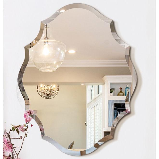 レリーフ・オーバルウォールミラー 2サイズ【ウォールミラー 鏡 壁掛け