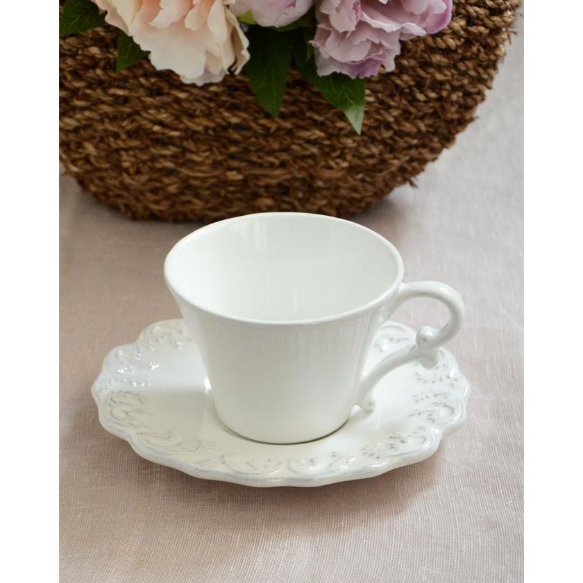 Trianon blanc トリアノン カップ＆ソーサー【COTE TABLE コテターブル