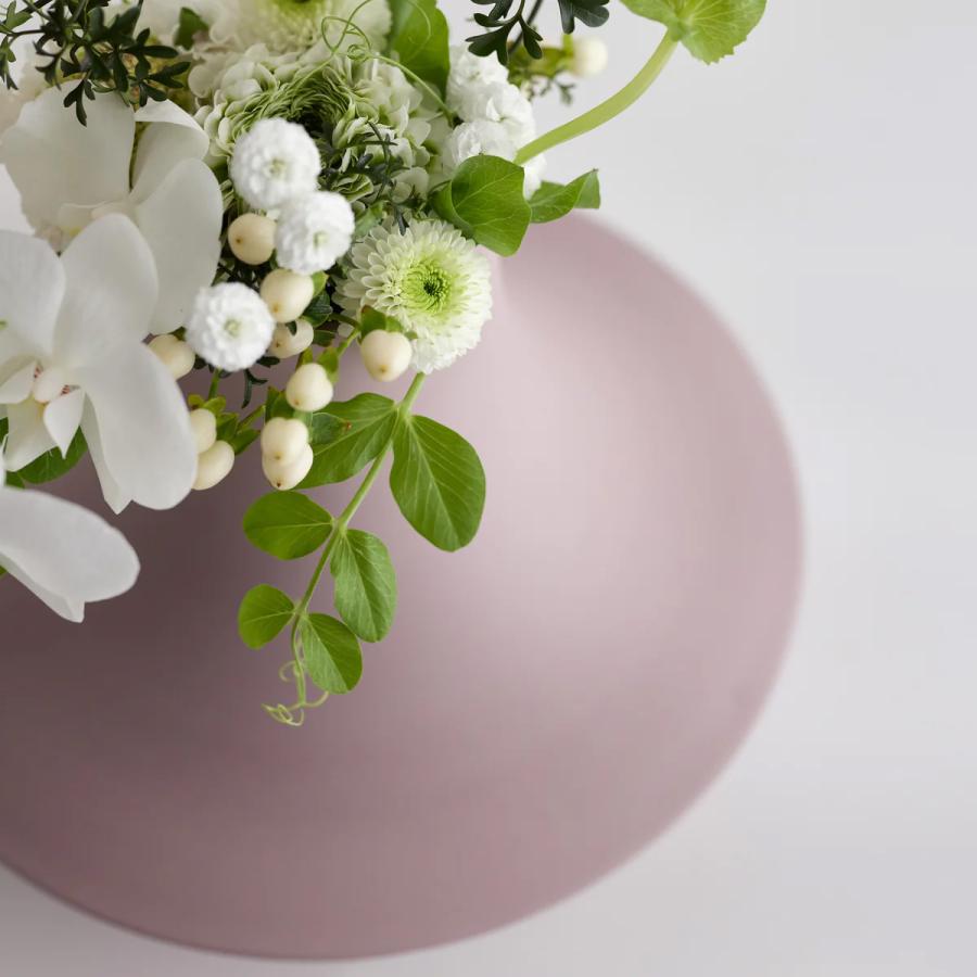 File フィレ フラワーベース 2色 2サイズ【フラワーベース 花器 花瓶 磁器 インテリア雑貨 オブジェ ホワイト 白 モーブ ニュアンスカラー おしゃれ モダン】の画像