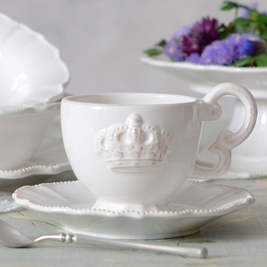 Crown ホワイトクラウン カップ＆ソーサー 200ml HM1342【王冠 白い