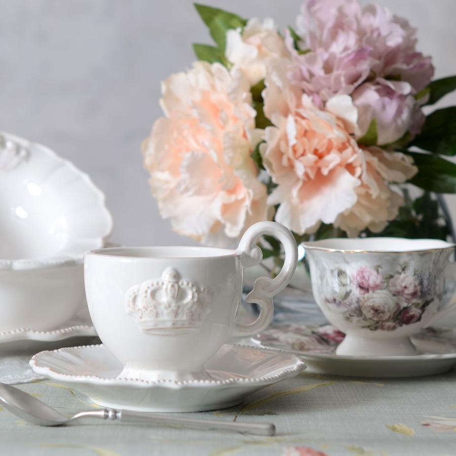 Crown ホワイトクラウン カップ＆ソーサー 200ml HM1342【王冠 白い