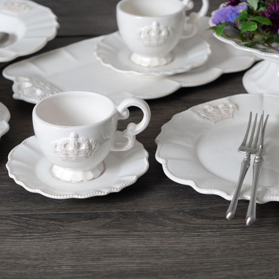 Crown ホワイトクラウン カップ＆ソーサー 200ml HM1342【王冠 白い