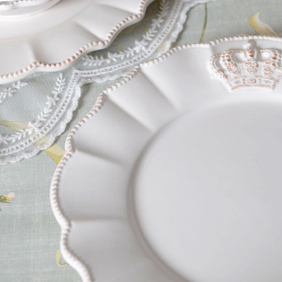 Crown ホワイトクラウン ラウンドプレート 23cm HM1344【王冠 白い食器