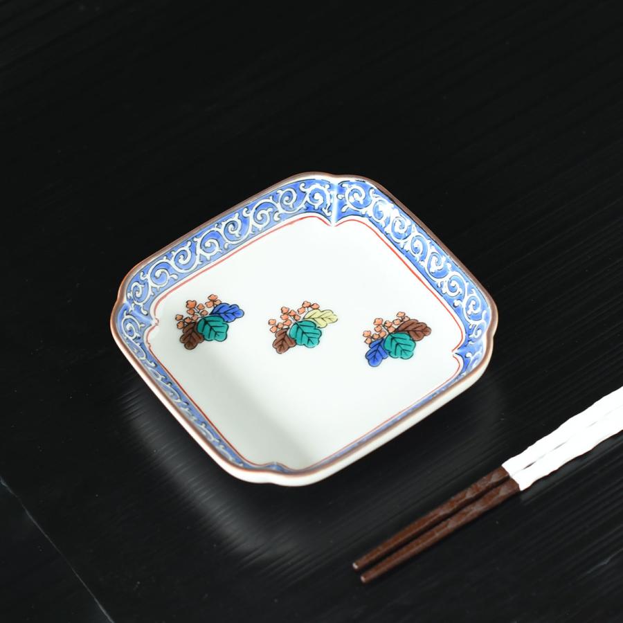 角小皿 歴代画 古九谷【日本製 九谷焼 時代絵 3号角小皿 手塩皿 豆皿