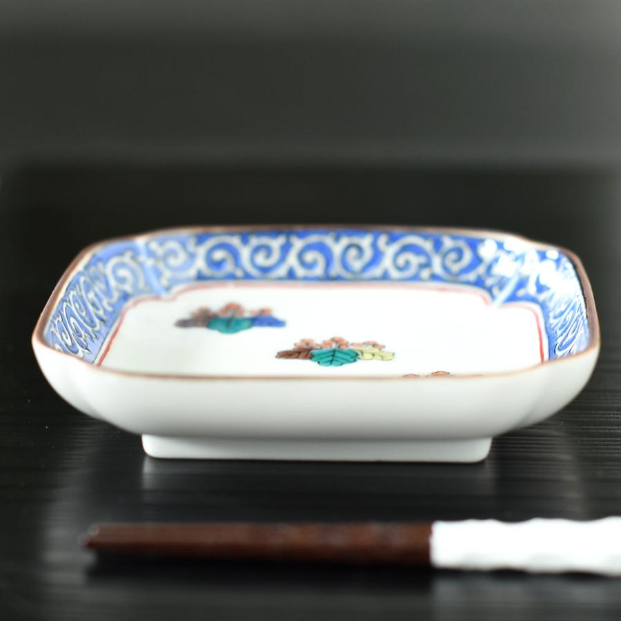 角小皿 歴代画 古九谷【日本製 九谷焼 時代絵 3号角小皿 手塩皿 豆皿