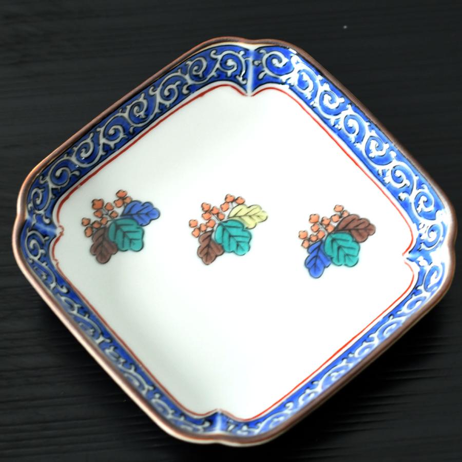 角小皿 歴代画 古九谷【日本製 九谷焼 時代絵 3号角小皿 手塩皿 豆皿