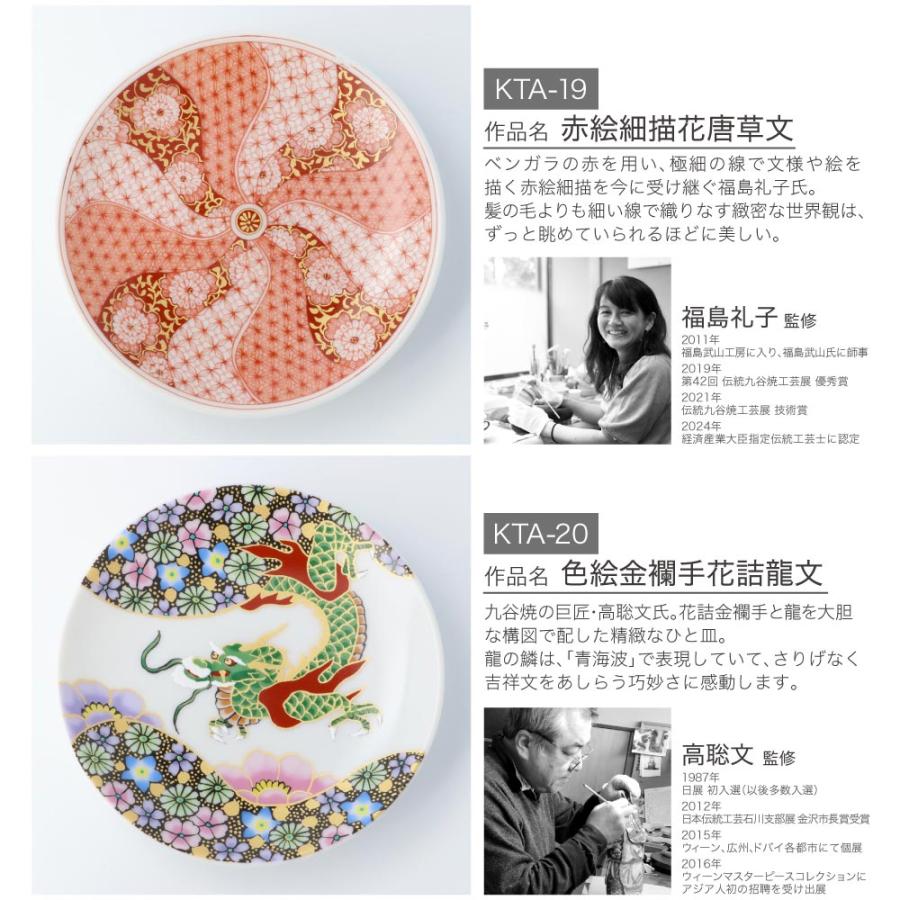 九谷焼作家 特注手書き 有名作家監修 九谷アート小皿 20種類 Kutani Art【日本製 九谷焼
