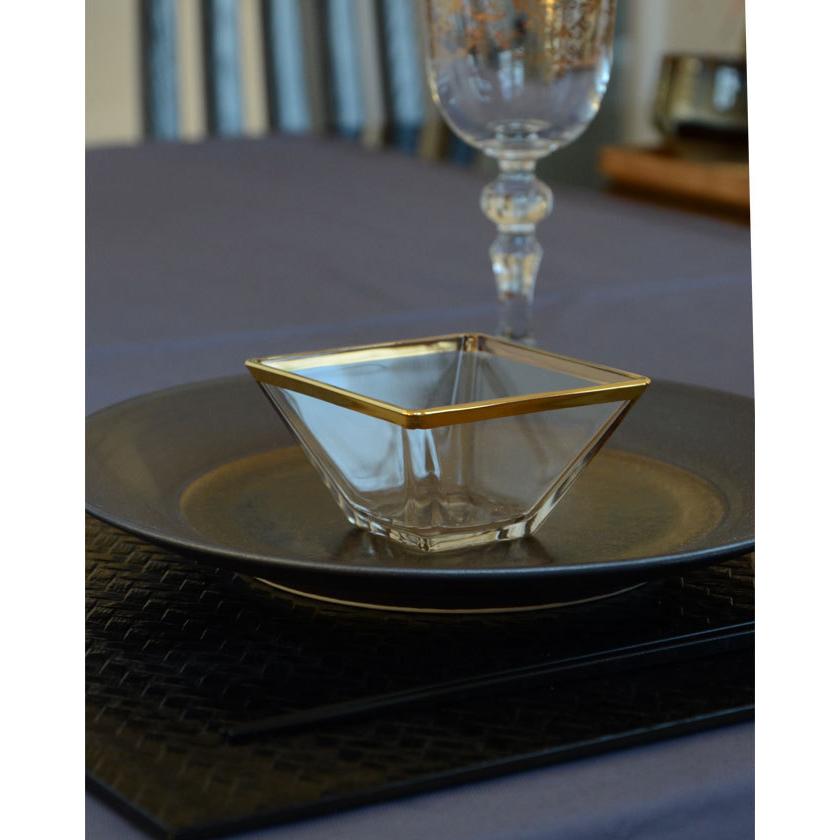 モディ ボール ｓサイズ ゴールド プラチナ ガラス食器 和食器 洋食器 小付 小鉢 ボウル 四角 おしゃれ 和モダン Mts 171 Di Bowl8 輸入インテリア雑貨queen Ann 通販 Yahoo ショッピング