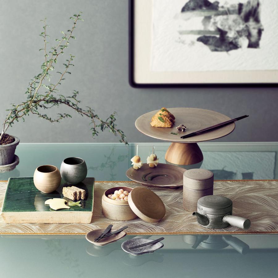 取り寄せ商品】崇雪 正角皿 21.5cm 2色【有田焼 ゴールド シルバー