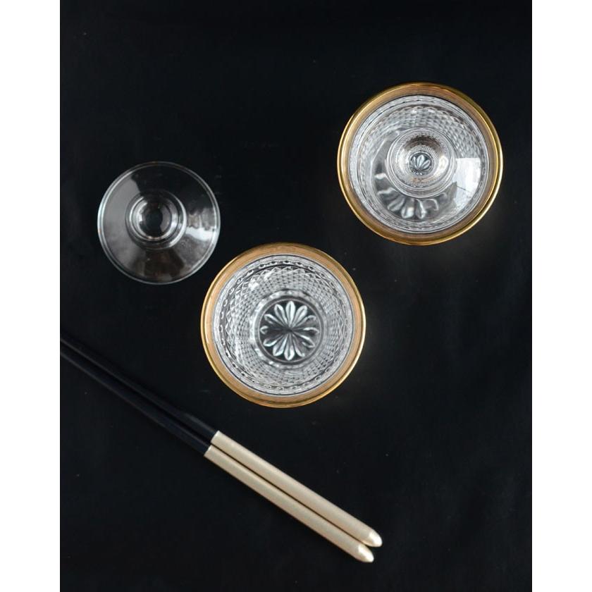1セット単位での販売です。エスプリ箸洗 金付 413542【硝子 ガラス食器